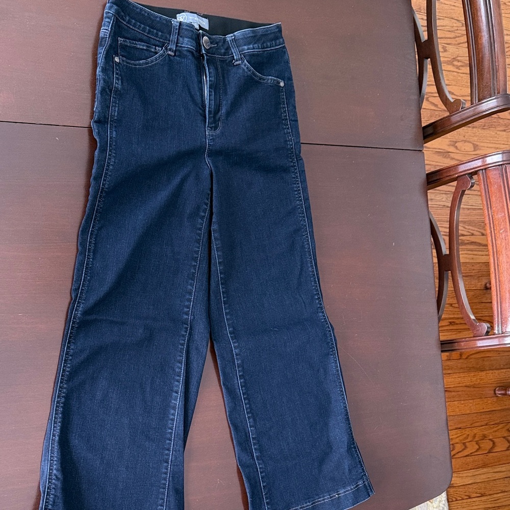 Wit & Wisdom Navy Wide Leg Jeans